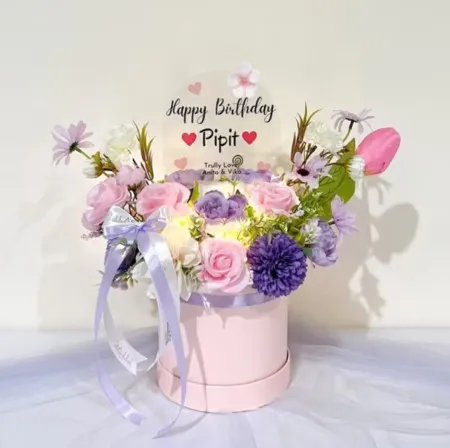 Bloom Box Akrilik Ucapan Ulang Tahun Bintan